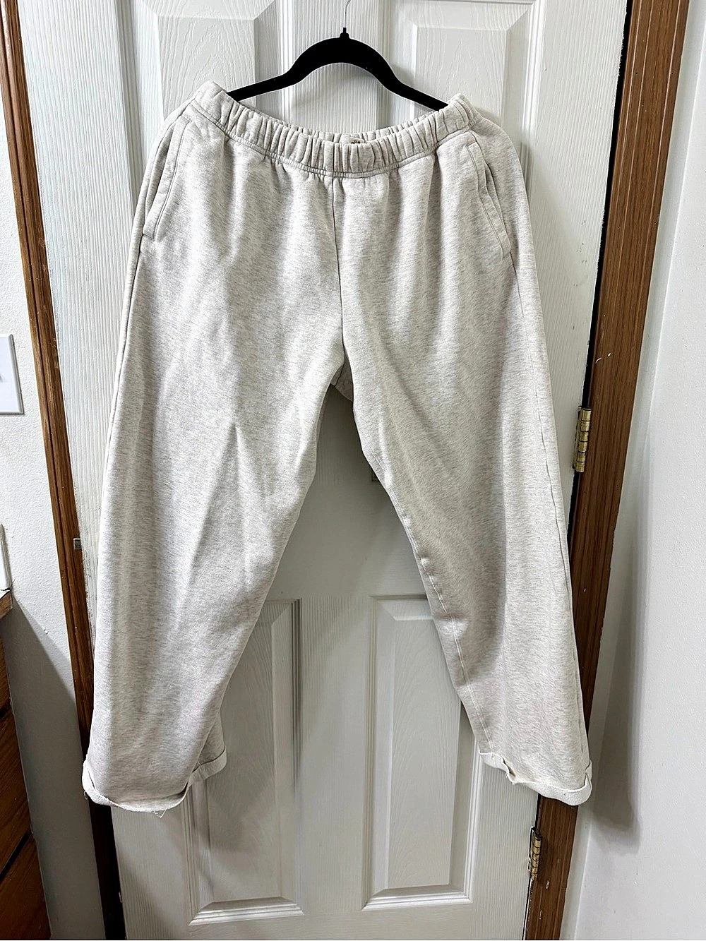 Skims Cotton Fleece Straight Leg Pant